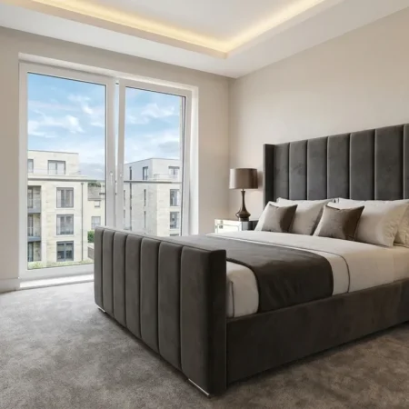 Luxury Panel Wing Back Bed
