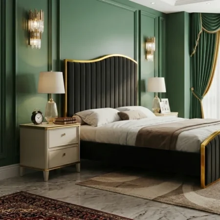 Luxury Golden Wave Bed