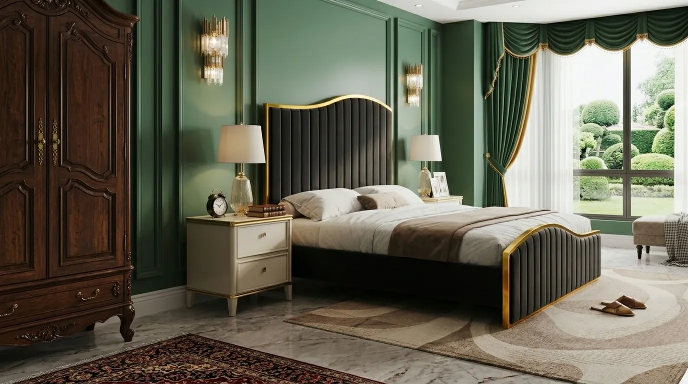 Luxury Golden Wave Bed