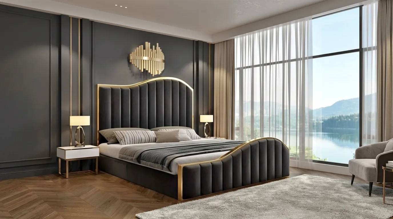 Luxury Golden Wave Bed - Image 2