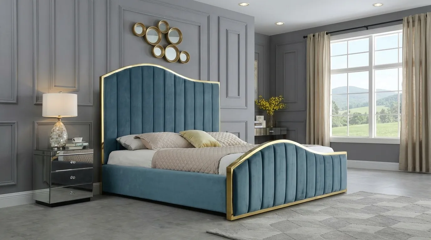 Luxury Golden Wave Bed - Image 3