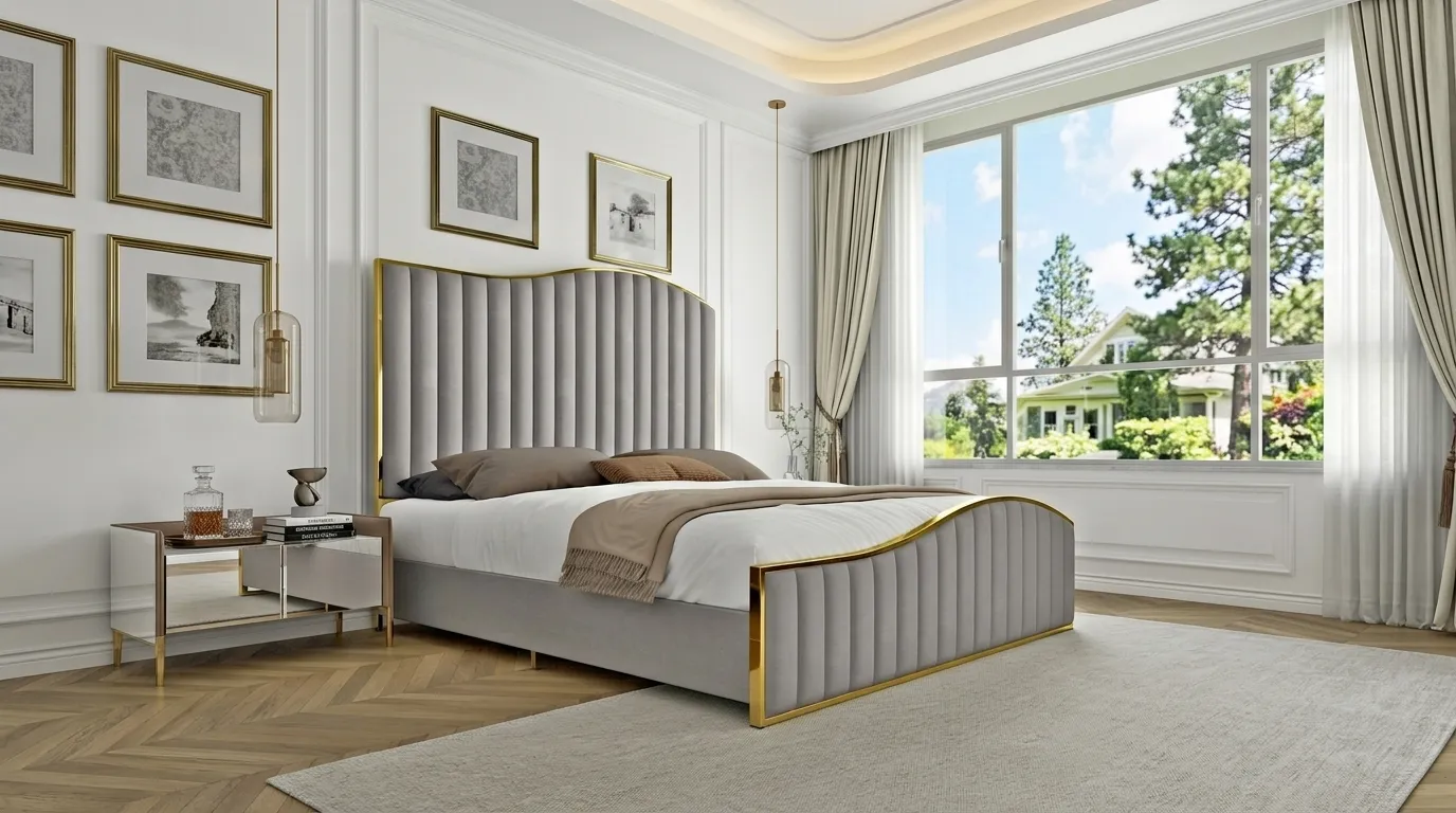 Luxury Golden Wave Bed - Image 4